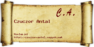 Czuczor Antal névjegykártya
